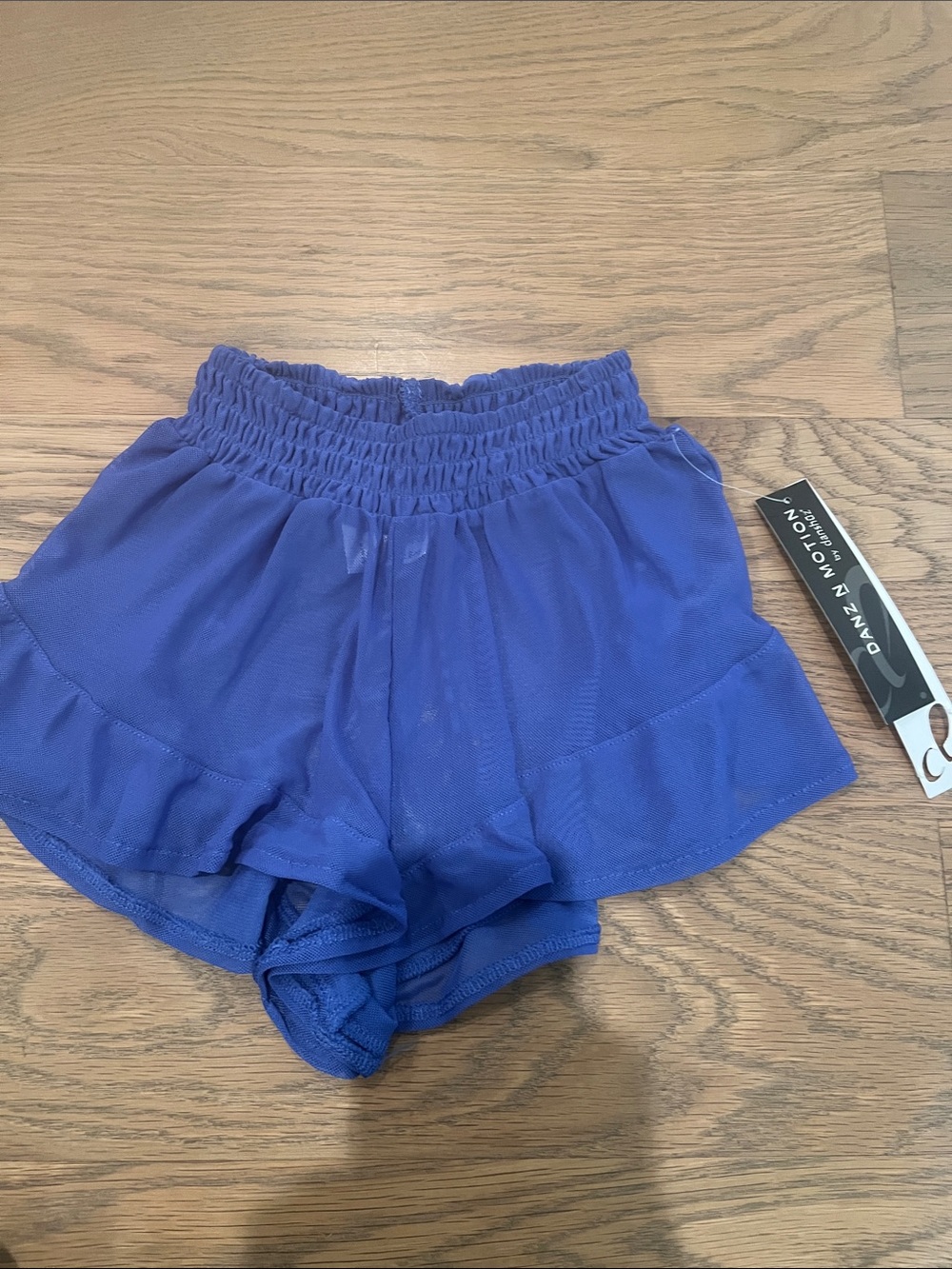 Dance Motion Girls' Royal Blue Athletic Dance Shorts